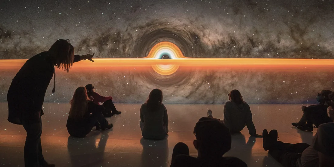 Visual published with the cited source for this record: Deep Space 8K trades a headset for two enormous flat screens
