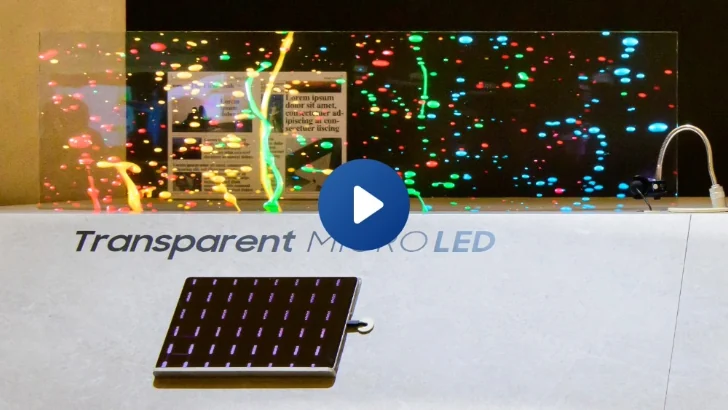 Visual published with the cited source for this record: Samsung's transparent MicroLED is spaced LEDs, not a hologram
