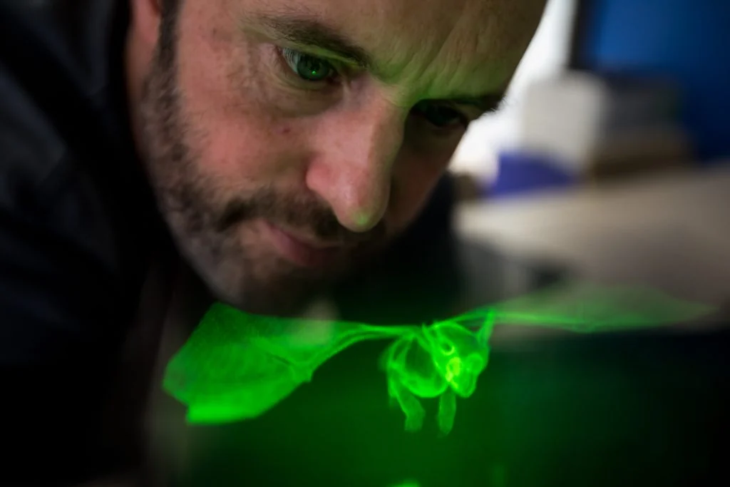 Visual published with the cited source for this record: The Voxon VX1 sweeps a screen through space to fake solidity
